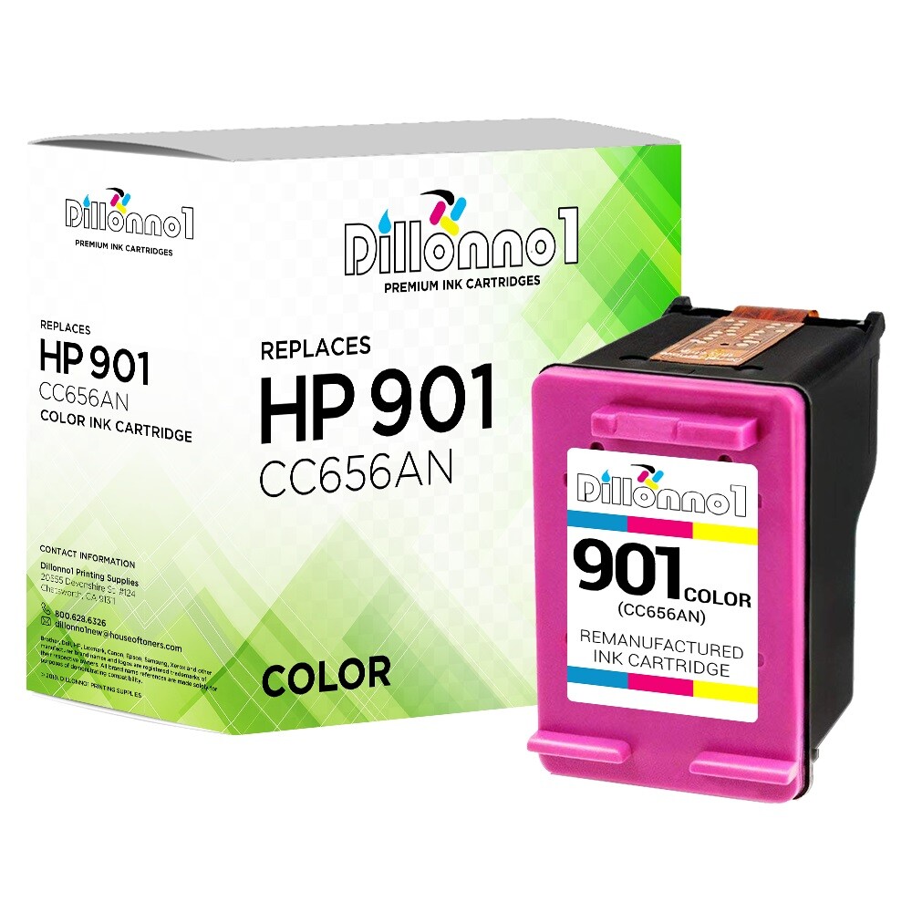 1PK Fits HP 901 Color Ink Cartridge CC656AN for HP 4500 J4524 J4525 J4535