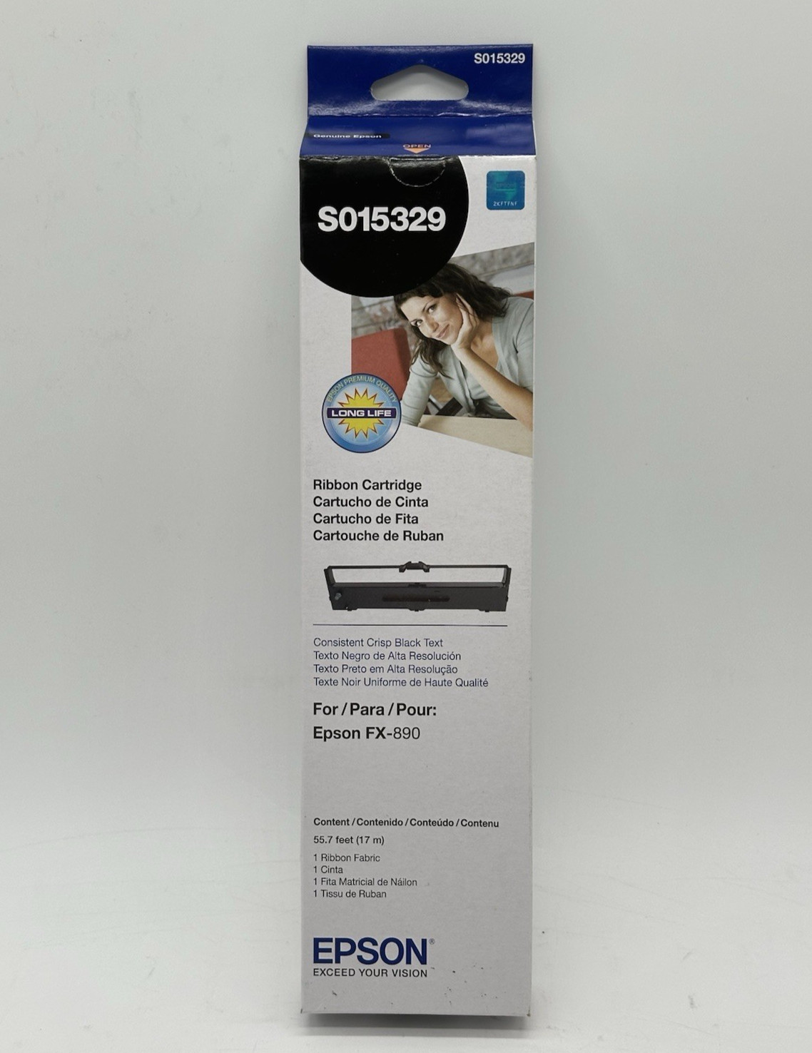S015329-Fabric Ribbon Cartridge for Epson FX-890