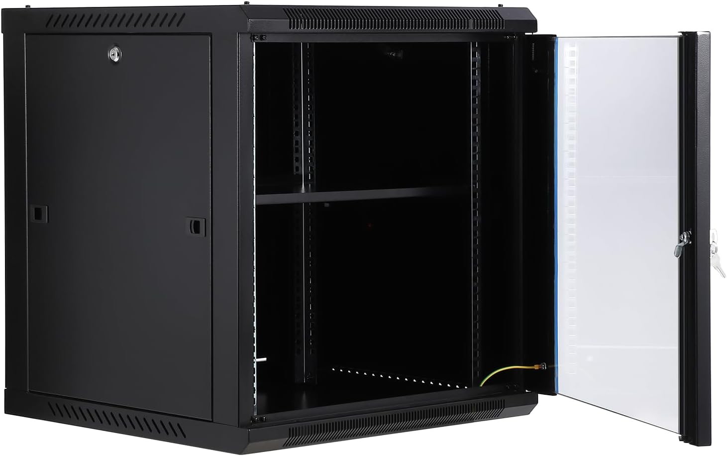 12U Wall Mount Network Cabinet 23.6" Deep Server Rack Enclosure Locking Door