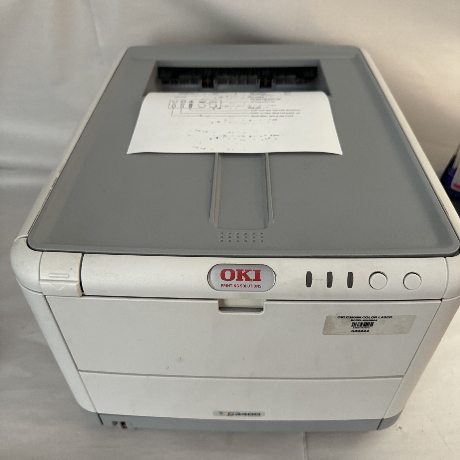 Oki C3400N Color Laser Printer - See Test Print