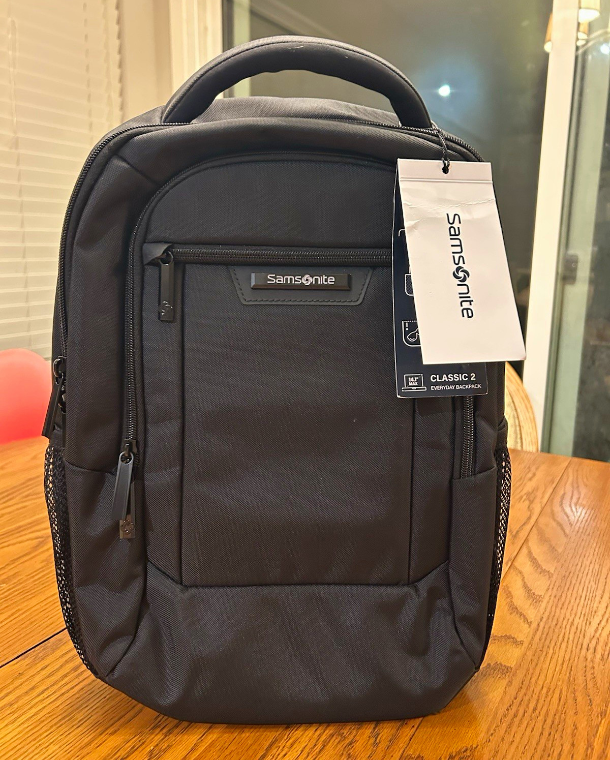 Samsonite Classic 2 Everyday Backpack Black Polyester 14.1in Padded, Partitions