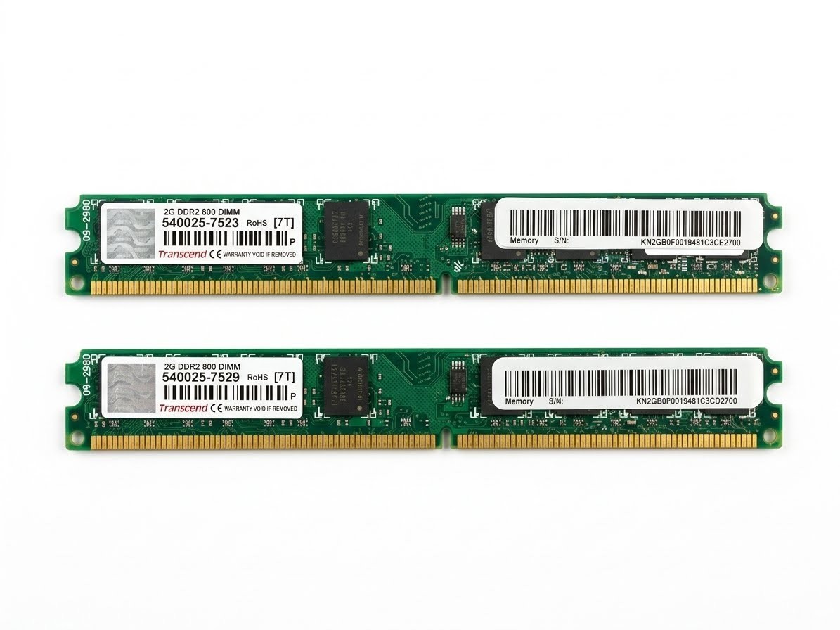 4GB Transcend DDR2 Desktop RAM Memory Kit 2x 2GB PC2-6400 DIMM 800MHz Non-ECC