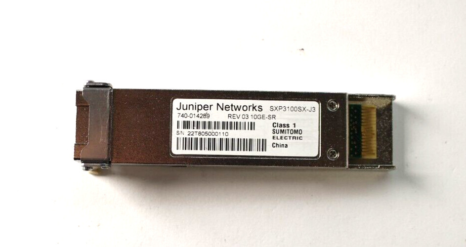 Juniper Networks 740-014289 REV 03 10GE-SR SXP3100SX-J3 Optical Transceiver