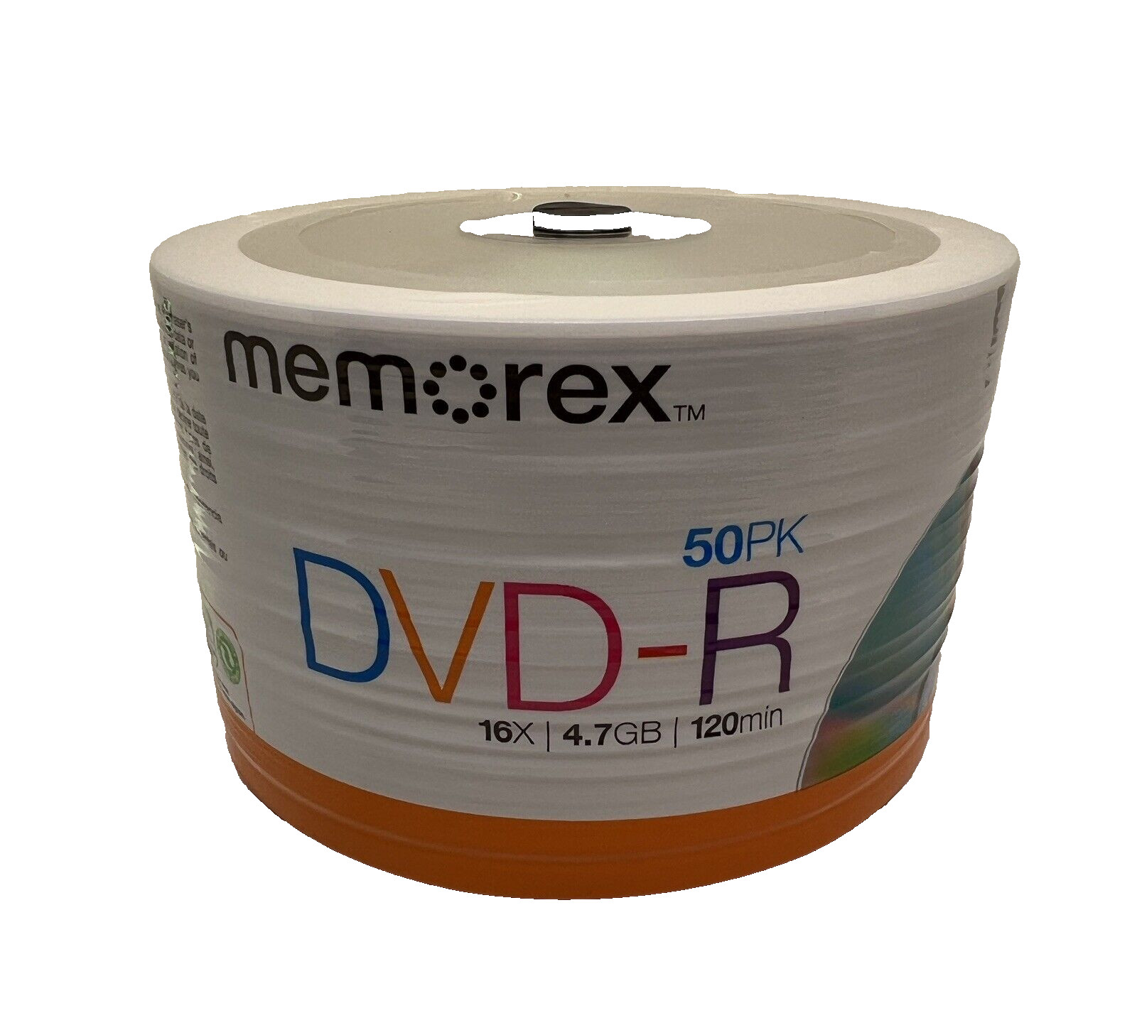 Memorex DVD-R 16X 4.7Go 120Min Eco Spindle Base Discs, 50 Pack, Sealed