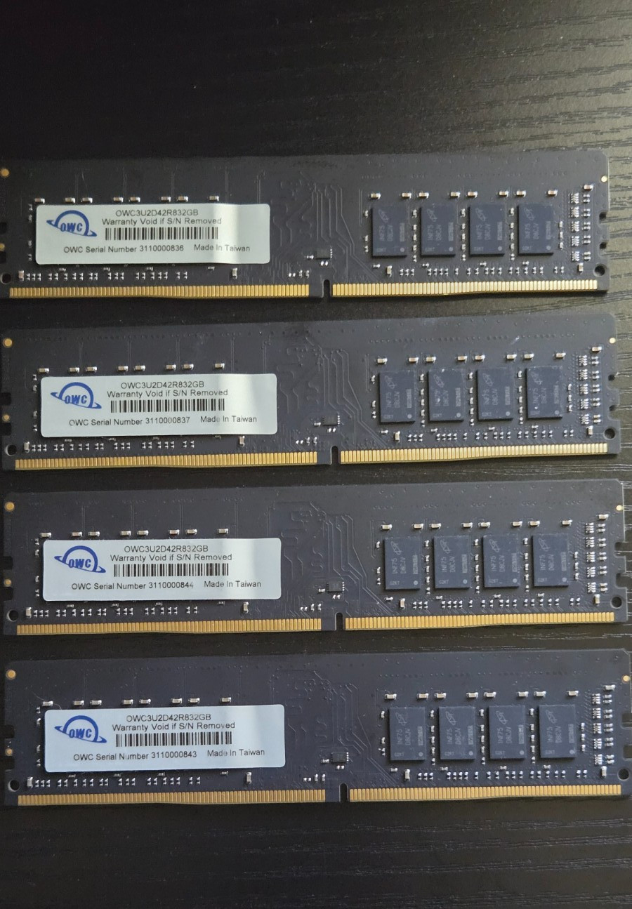 OWC 128GB DDR4 UDIMM RAM Memory Upgrade Kit (4x32GB) - Excellent Condition