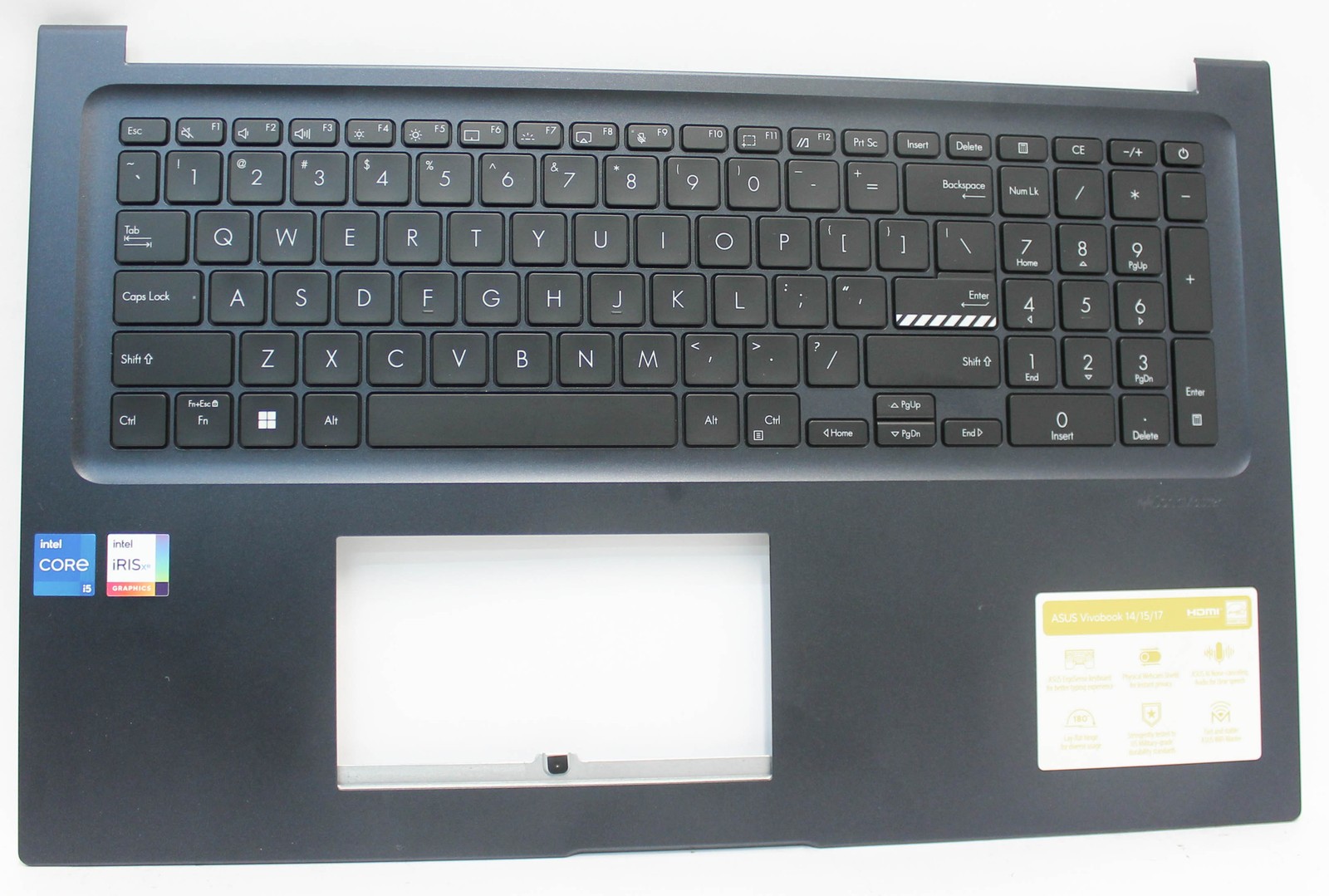 90NB10F2-R31US0 ASUS VivoBook 17 F1704VA Palmrest KB US BL Grade A