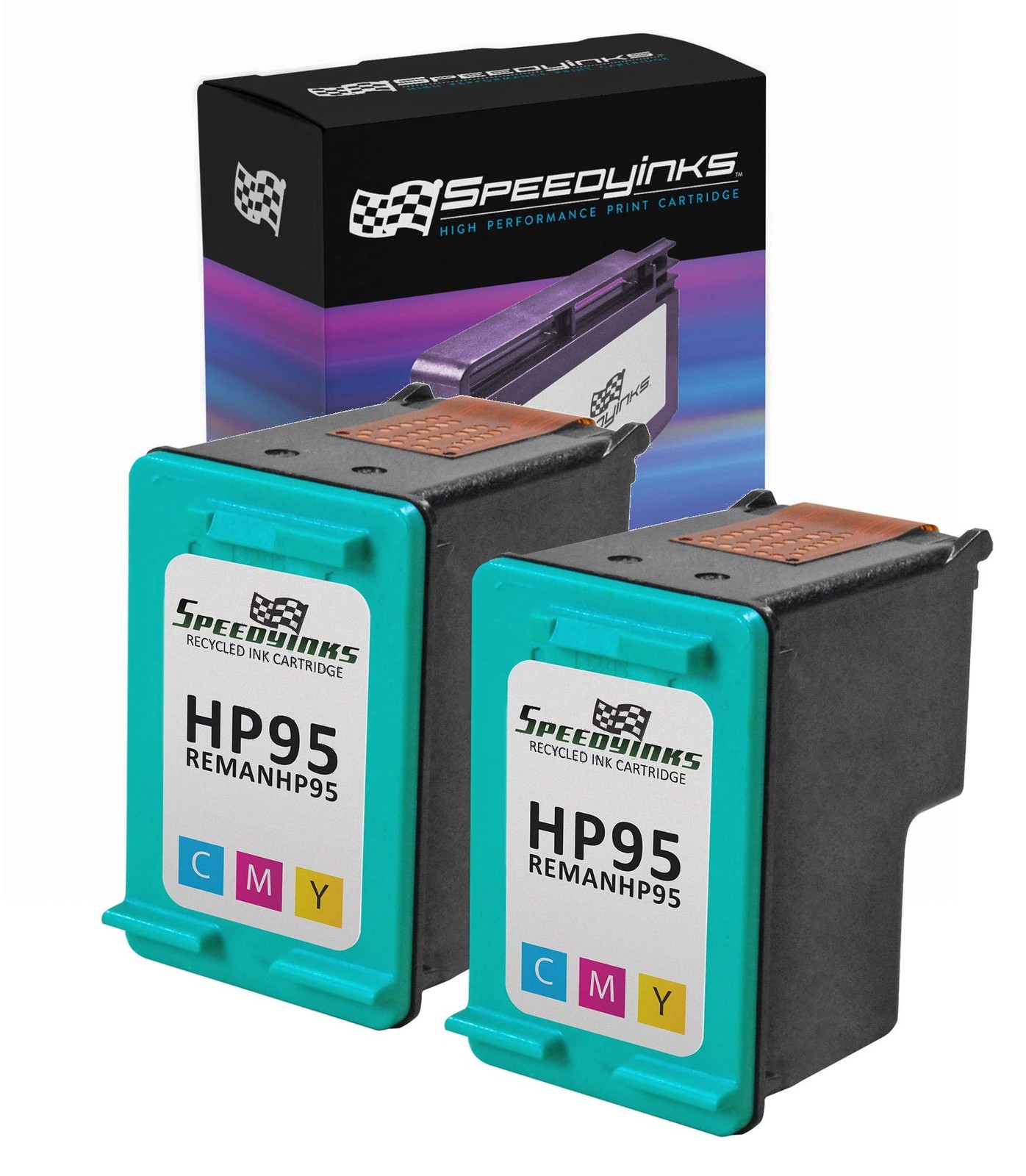 Reman Ink Cartridge Replacement for HP 95 (Tri-Color, 2-Pack)