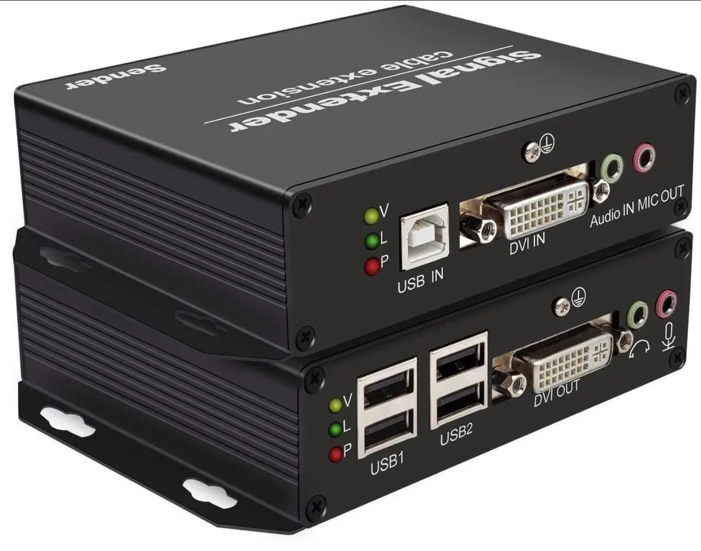 LornCeng 4K DVI Over Fiber KVM Extender - 20km EMI-Resistant Optical...