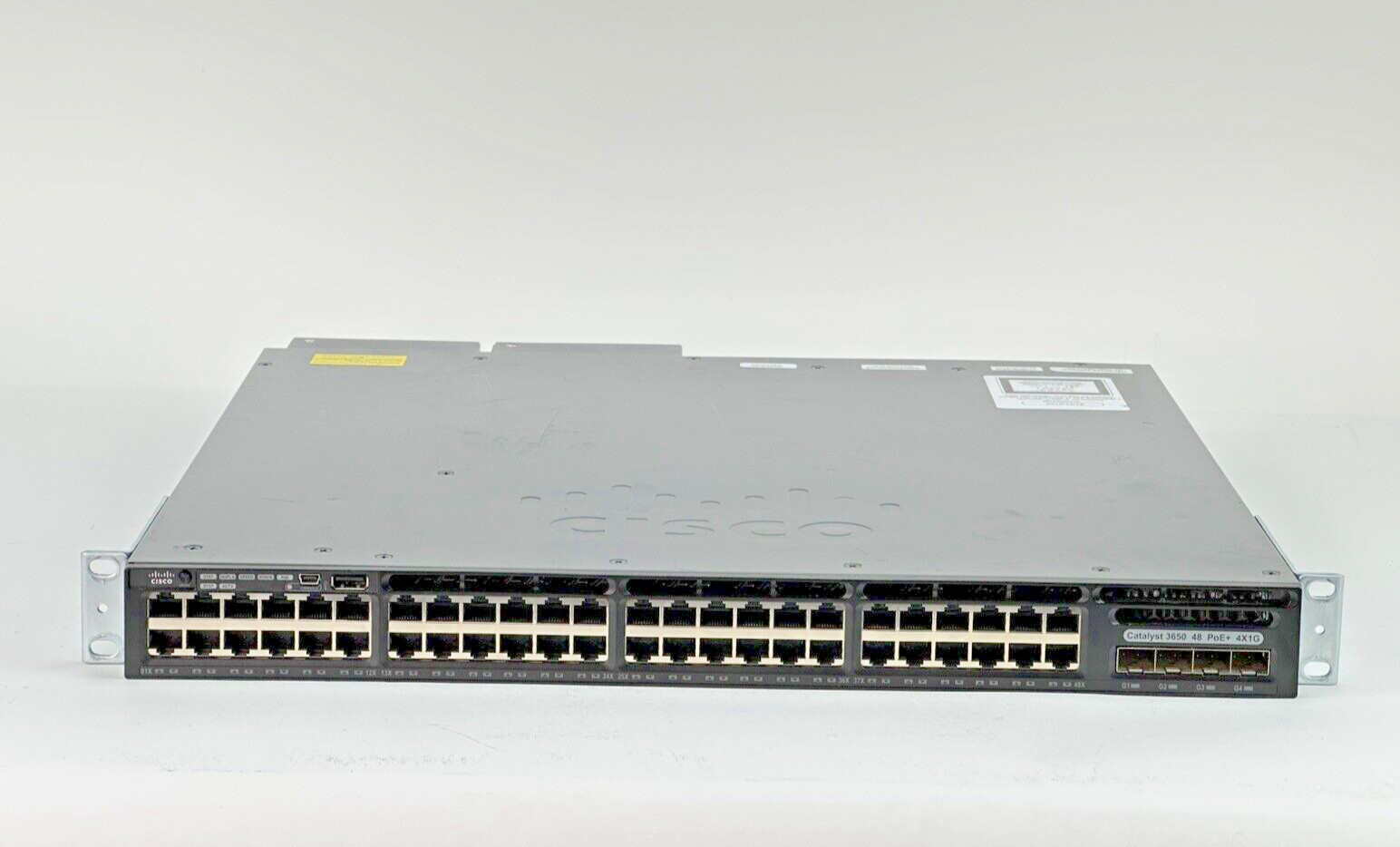 Cisco Catalyst WS-C3650-48FS-L Ethernet PoE+ Switch 48x 1GbE RJ45 4x SFP 2x PSU