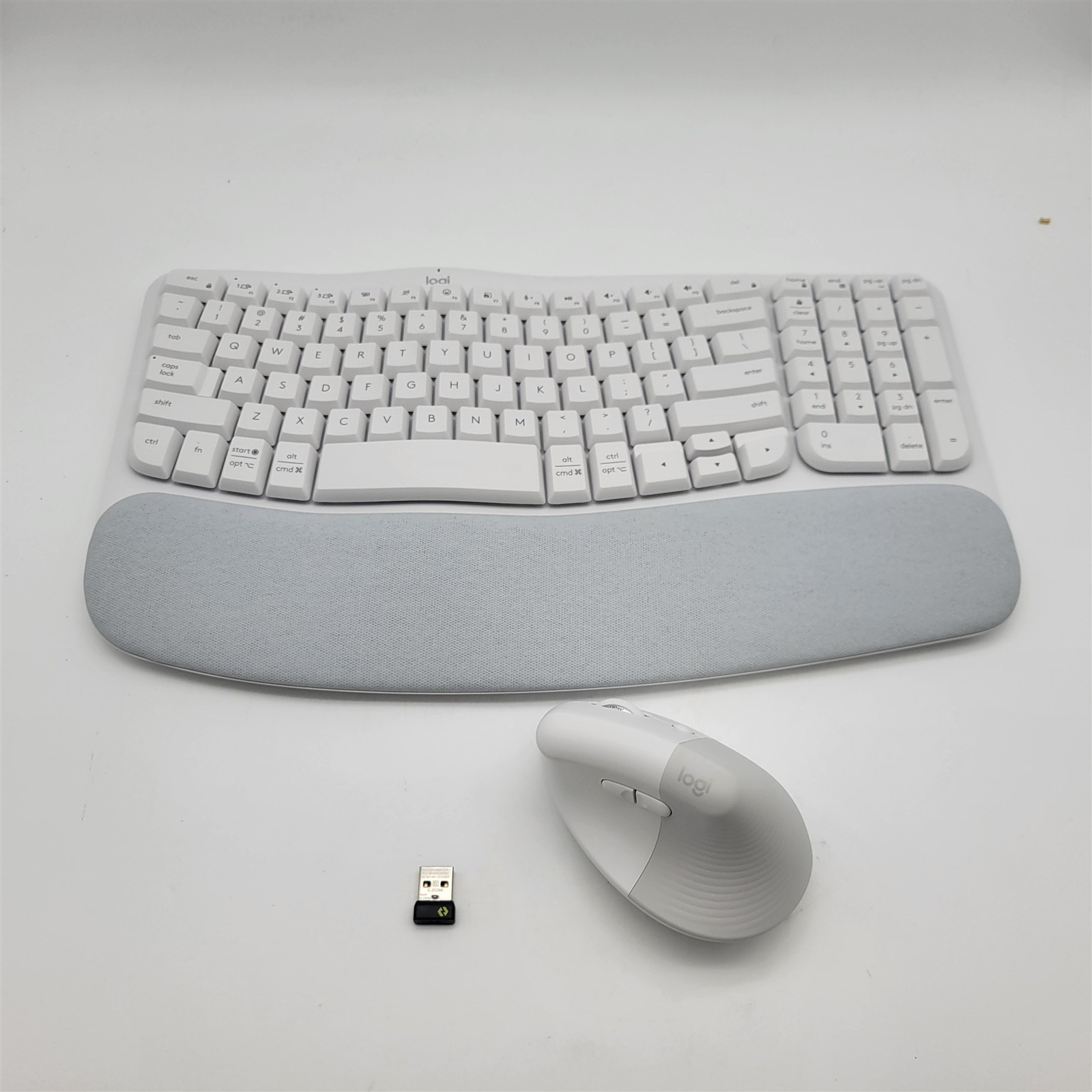 Logitech Ergonomic Wireless Keyboard and Mouse Combo - Off-White [920-013611]