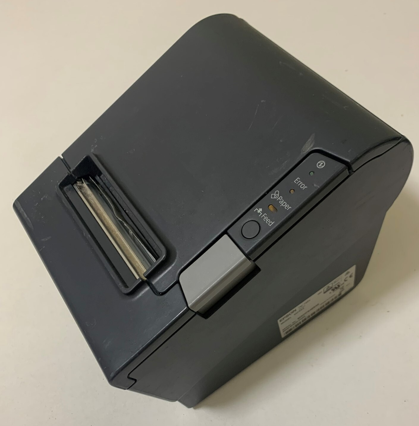 EPSON TM-T88V THERMAL POS RECEIPT PRINTER & POWER SUPPLY PULLED FROM WORKING POS