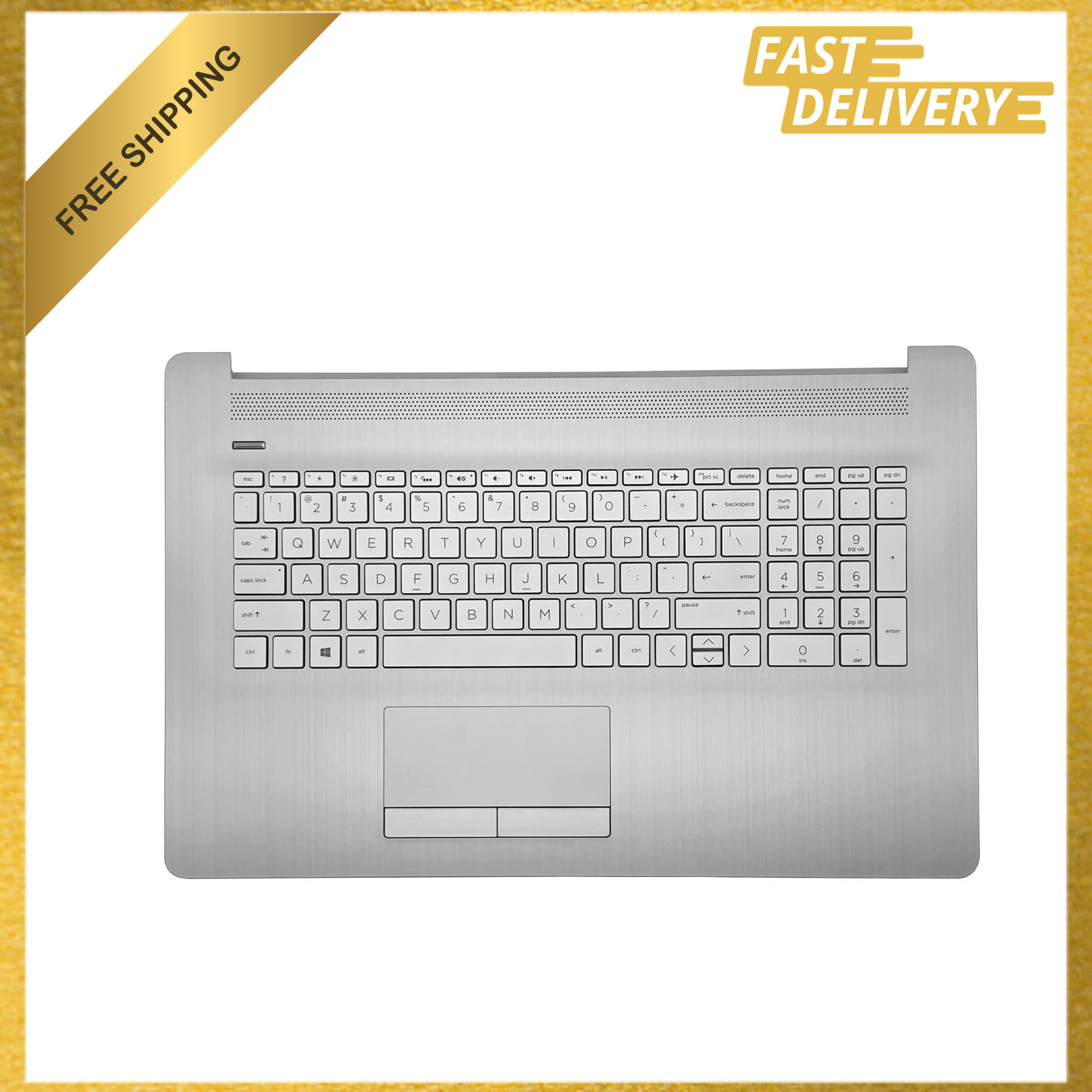 Palmrest with Non Backlit Keyboard for HP 17 Series Laptop 17-by, 17T-by