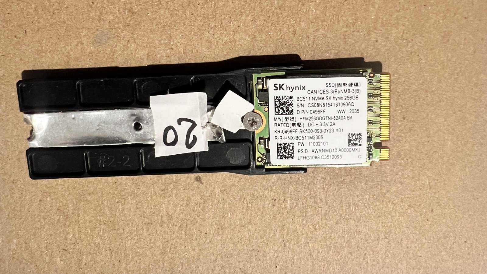 SK hynix BC511 256GB NVMe M.2 SSD PCIe Solid State Drive HFM256GDGTNI #20