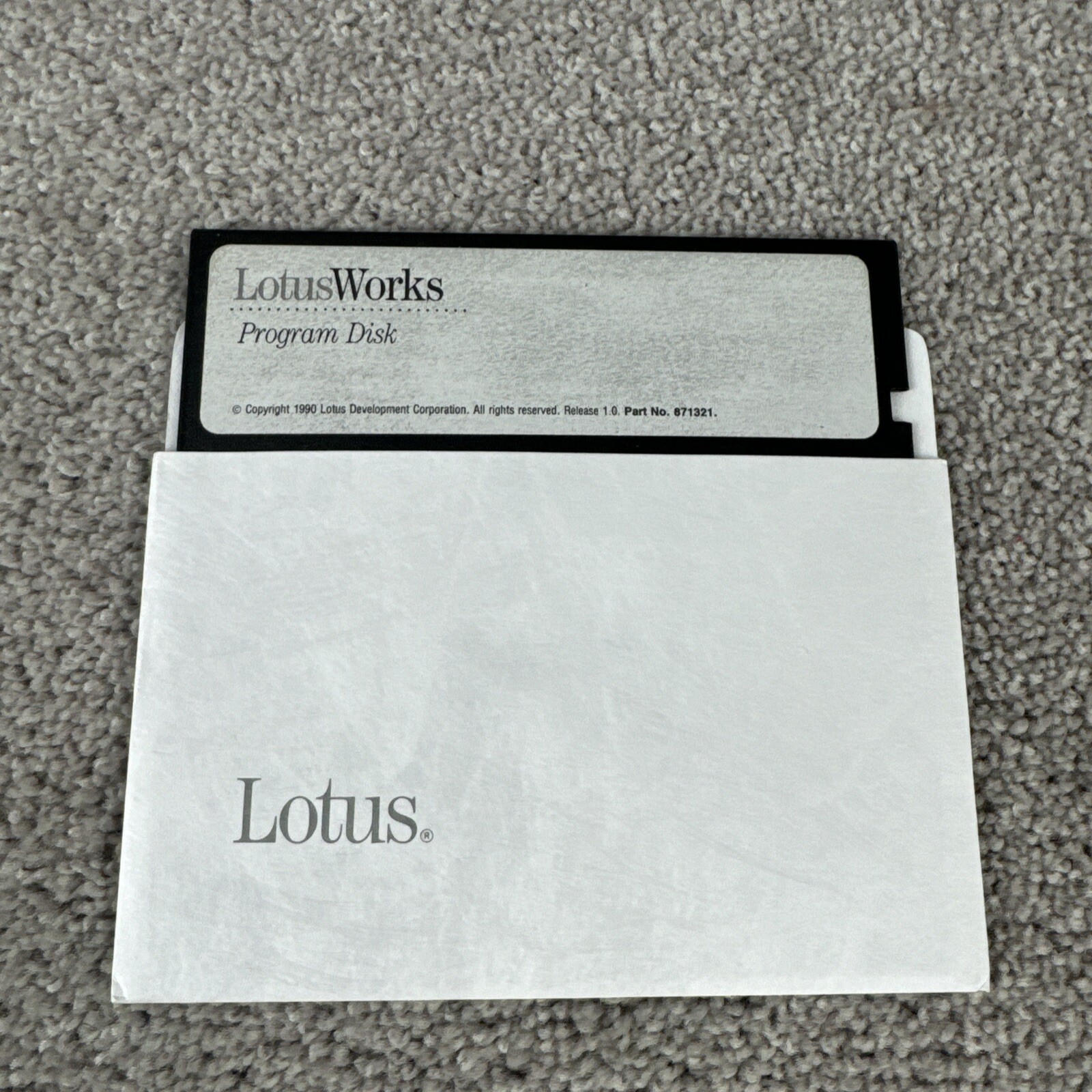 lotus works program disk 5.25” Floppy software vintage