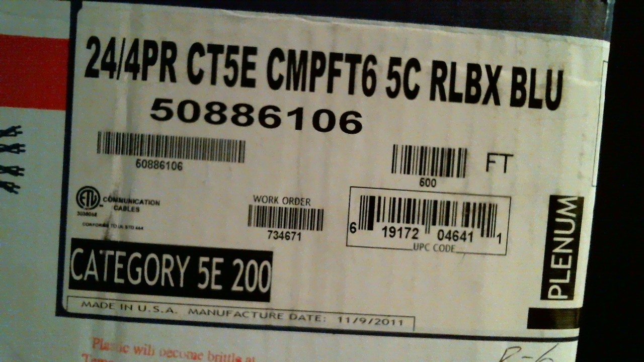 Honeywell Genesis 50886106 24/4PR CAT5E 200, 