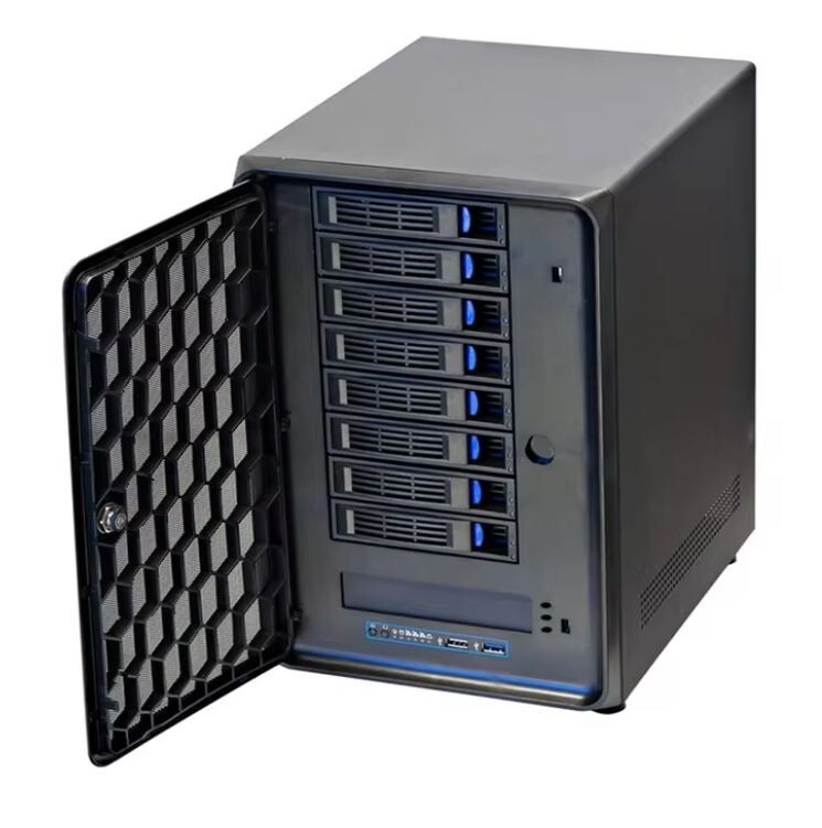 8 bay NAS case with hotswap mini-ITX. includes 270 watt power supply
