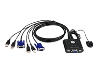 Aten Technologies Cs22U 2Port Usb Kvm Switch 2 Cables Sup Up To 2048X1536