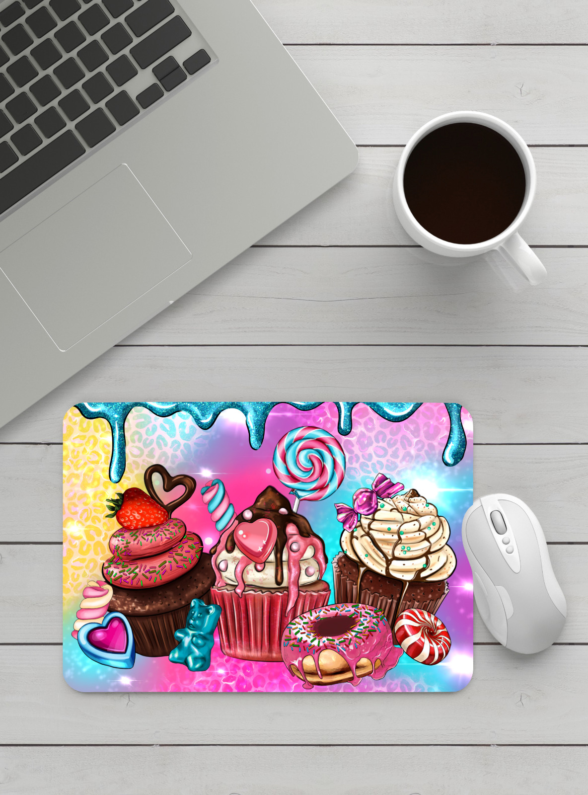 For the Love of Sweets Handmade Designed Mouse Pad.