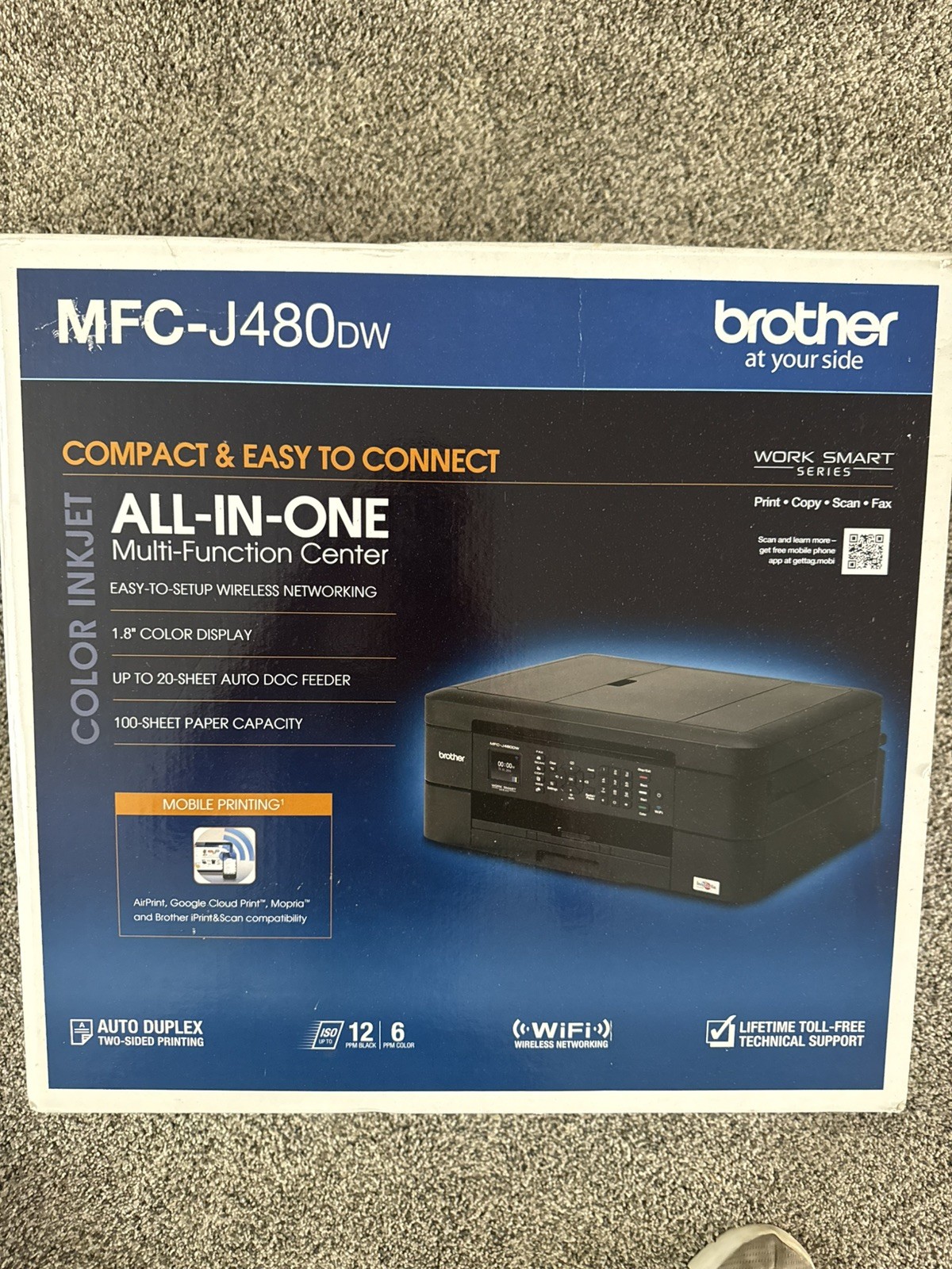  Brother MFC-J480dw Color Inkjet All-in-One Printer