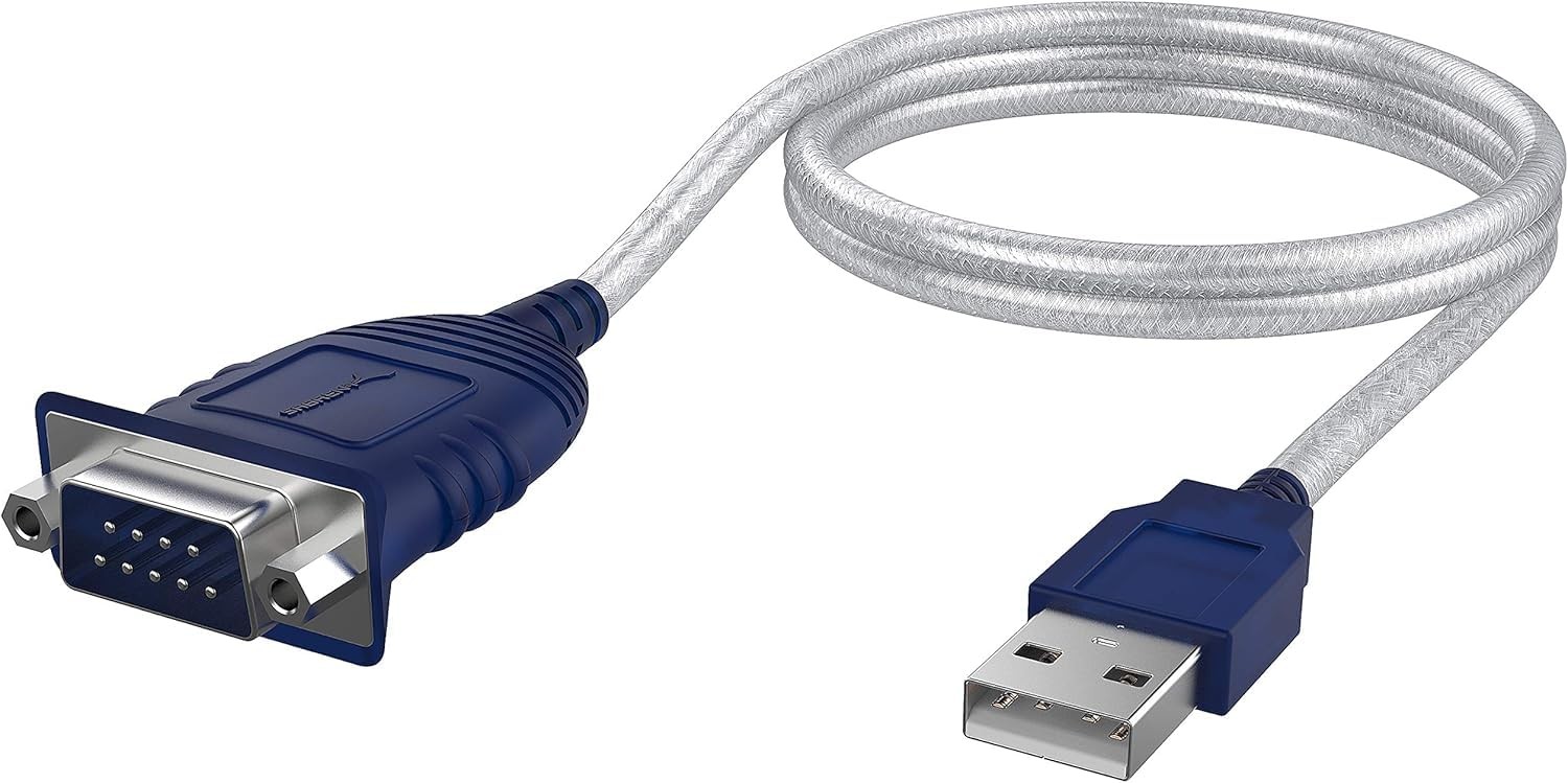 USB 2.0 to Serial DB9 RS232 Male Adapter Cable 2.5FT USB-A DB9 Serial Adapter