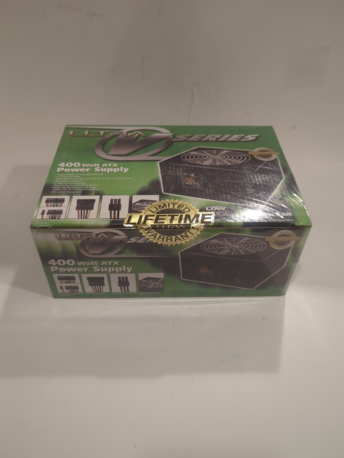 ULTRA V Series 400 Watt ATX Power Supply NEW NIB Sealed Gamer Computer Build