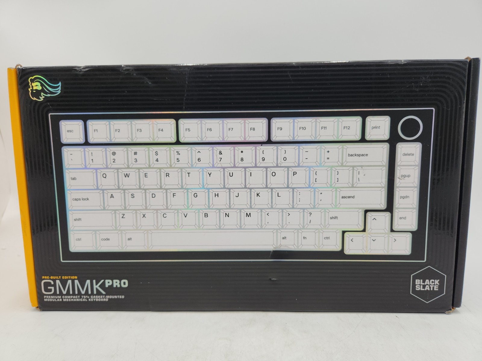 Glorious GMMK PRO 75% Pre-Built Modular Mechanical Gaming Keyboard Black-Slate