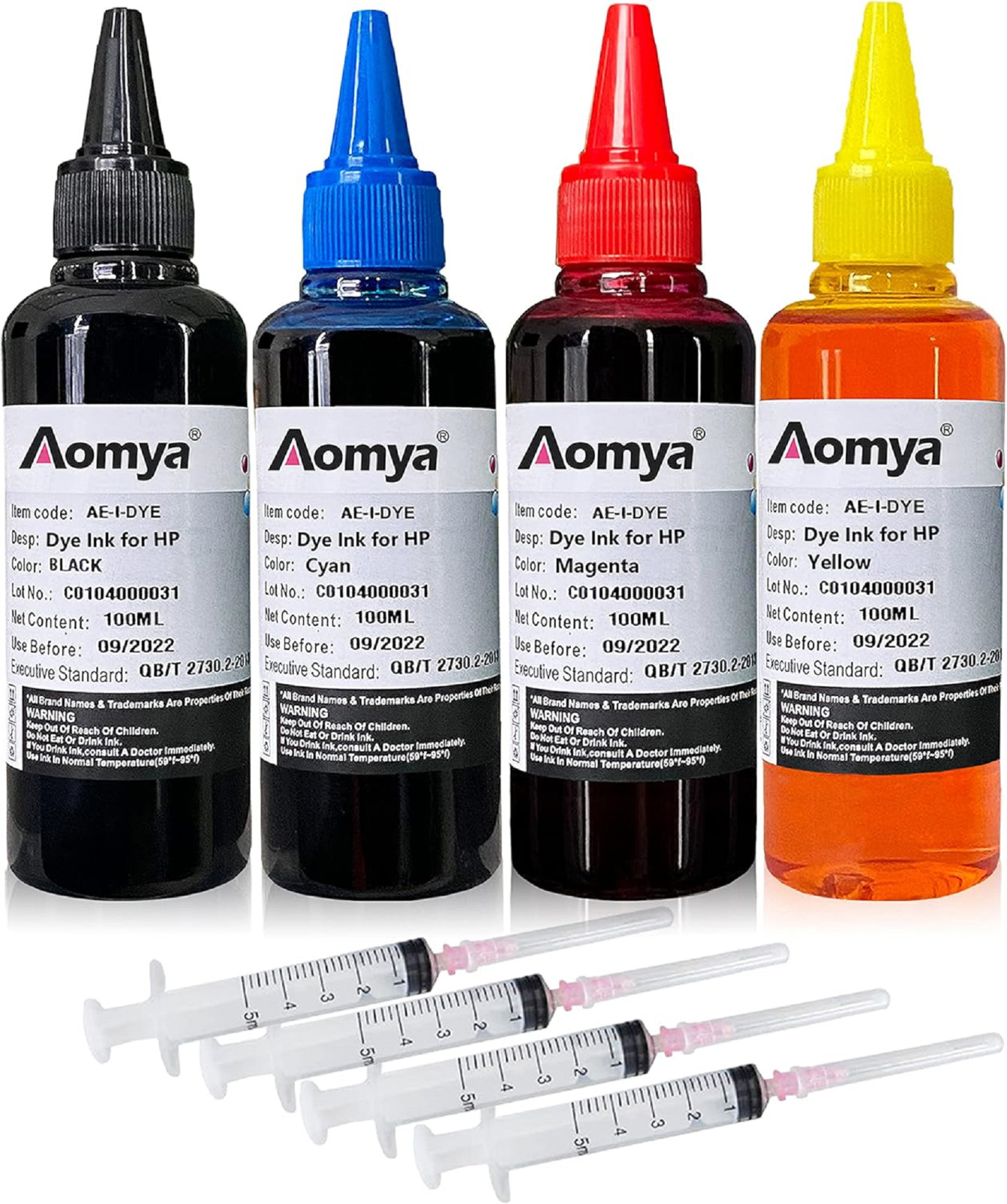 Aomya 400ml Ink Refill Kit 4 Color for HP 61 63 901 902 Printer CISS System