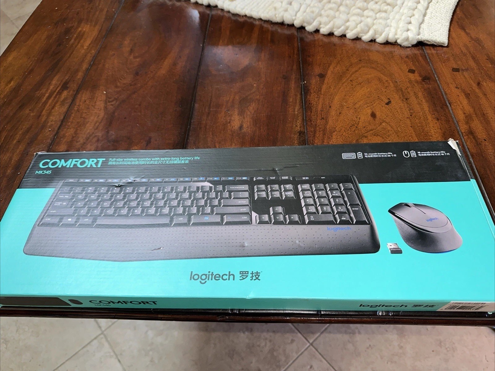 Logitech MK345 Wireless Keyboard & Mouse Combo w/ Palm Rest -Black