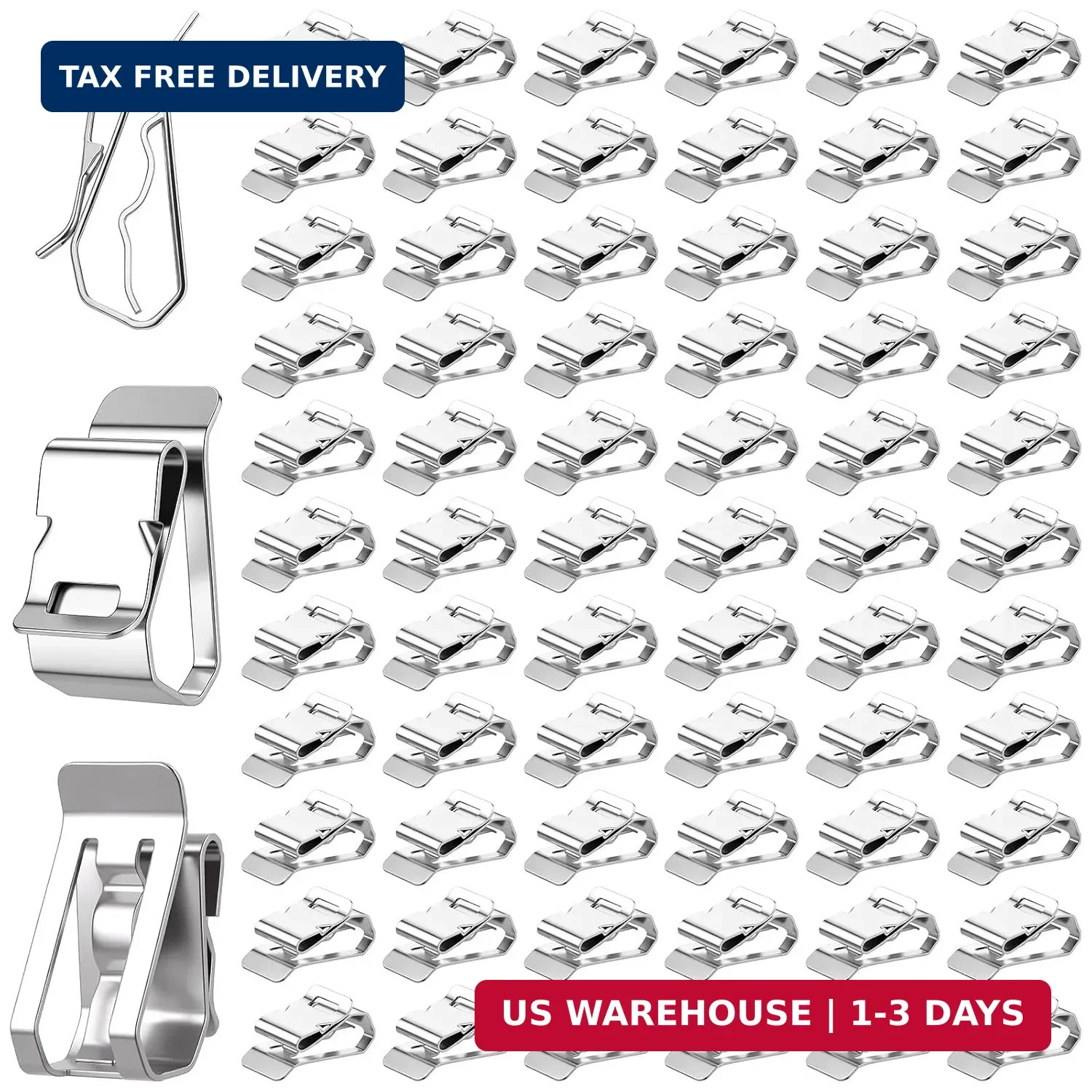 200pcs Stainless Steel Wire Clips S Clips for Solar Cable Management, 6mm