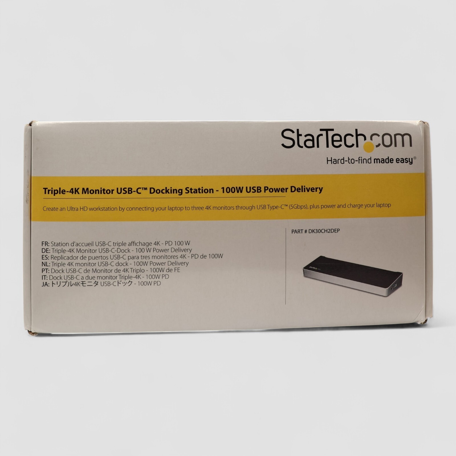Startech.com Triple 4k Monitor USB-C Docking Station - 100W USB Power Delivery