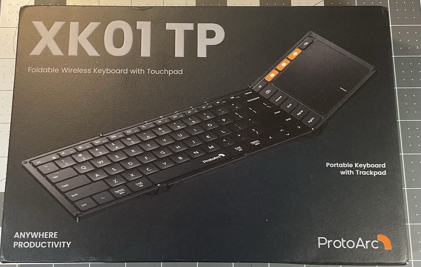 ProtoArc XK01 TP Foldable Wireless Keyboard with Touchpad Bluetooth Travel Cap