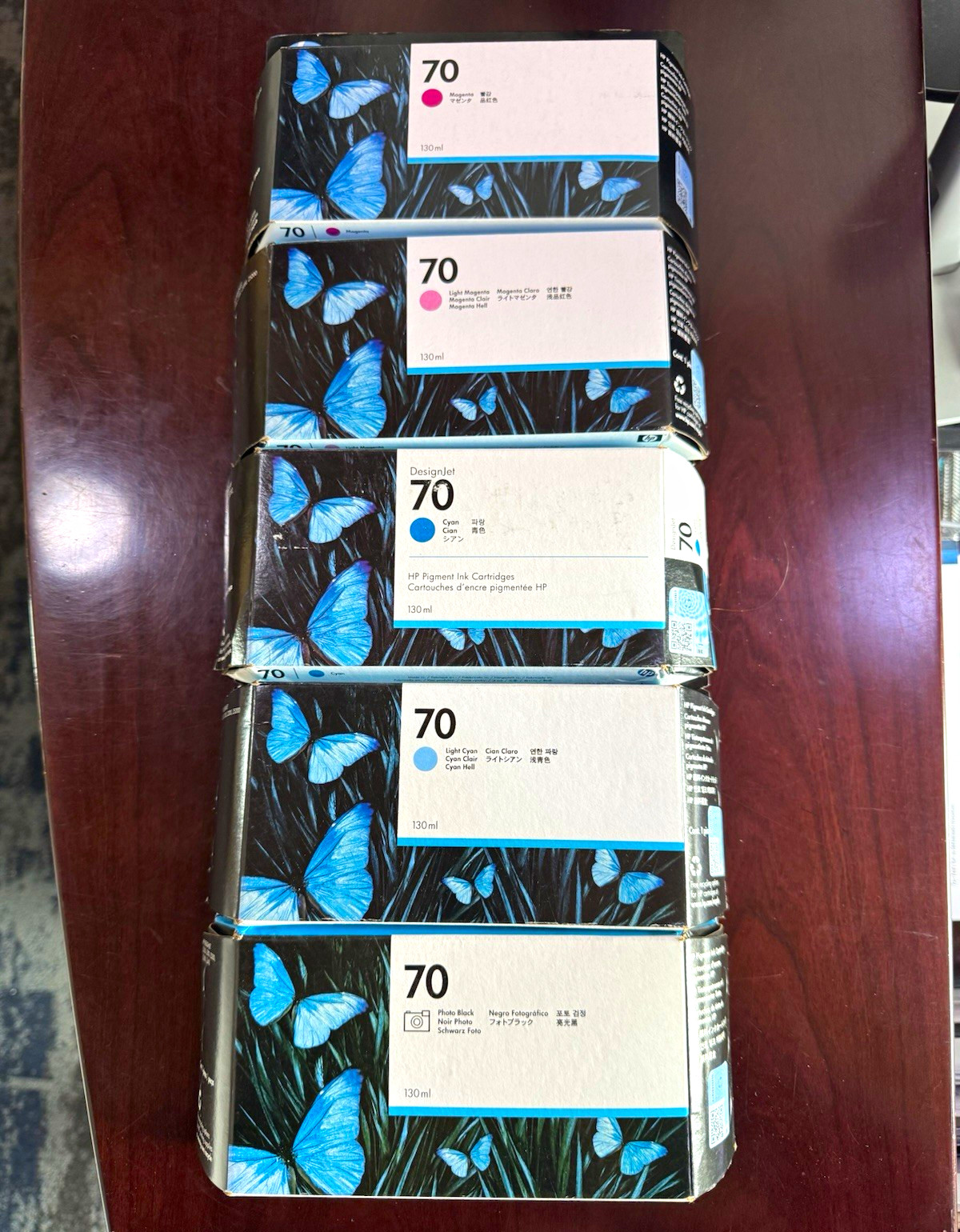 HP 70 Genuine Ink Cartridge Set DesignJet 70 130ml (5 Pack)