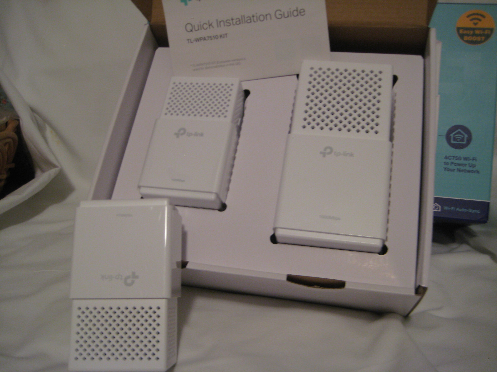 TP-Link AC750 Wi-Fi Range Extende AV1000 Powerline Edition TL-WPA7510 Kit +small