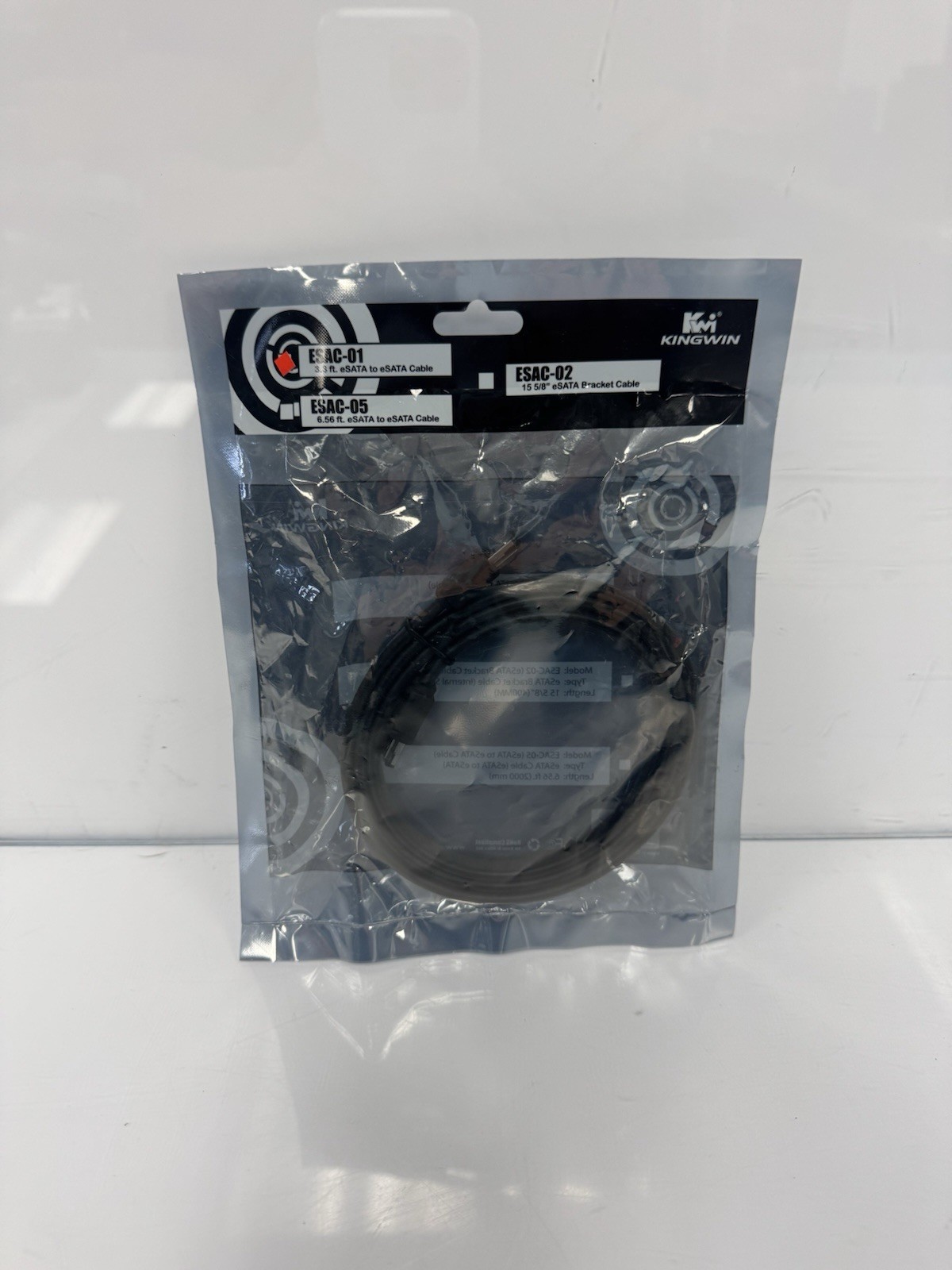 New Sealed Kingwin 3.3ft. eSATA to eSATA Cable Model: ESAC-01