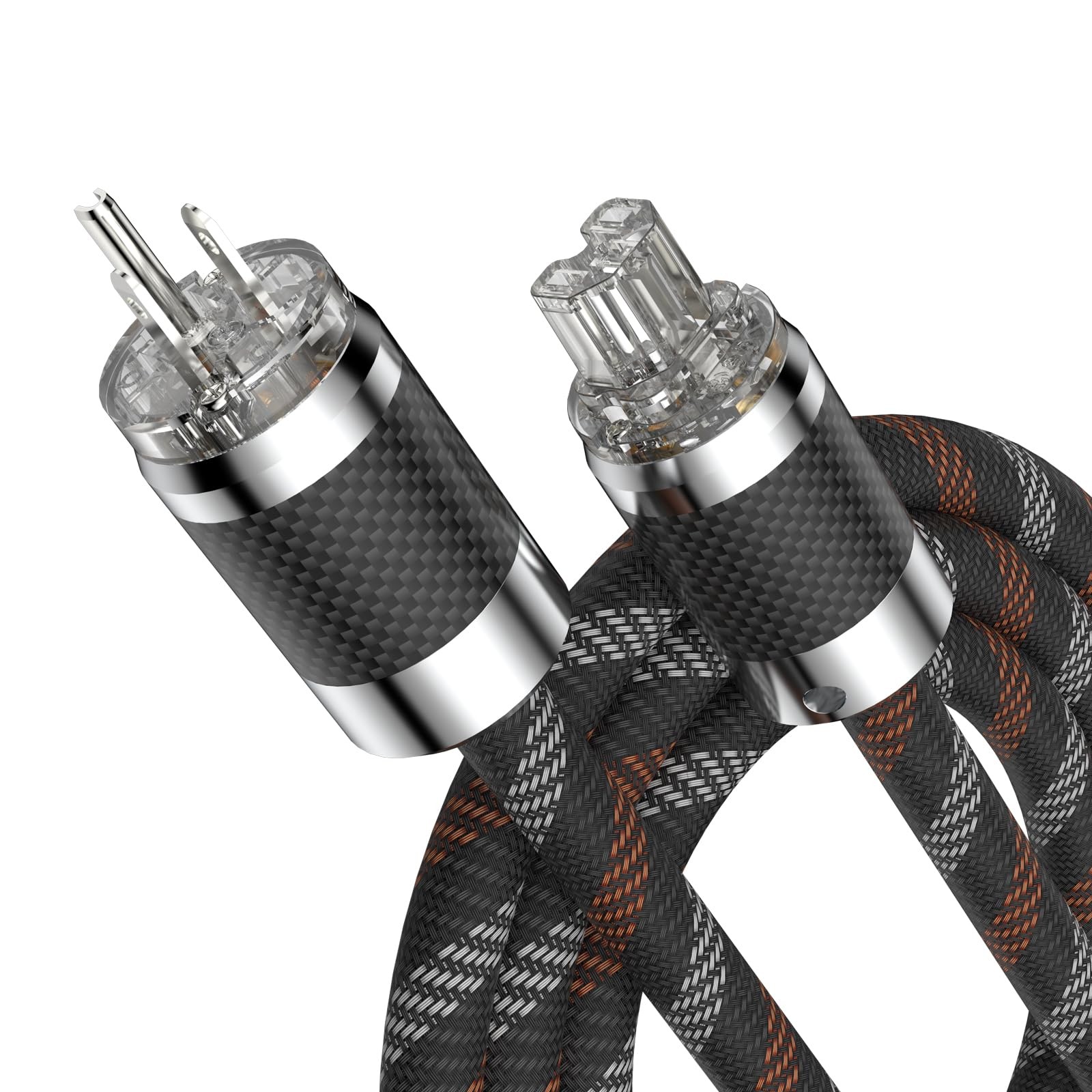 Viborg Audiocrast HiFi Power Cable, 3.3FT/1M, 125V 15A, Hi-End Amplifier Power