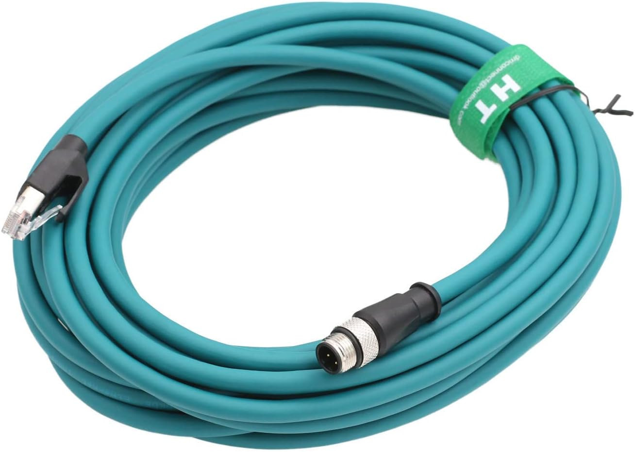 Ethernet M12 4 Pin D Coded RJ45 Cable for Keyence IV2 Omron Datalogic Machine Vi