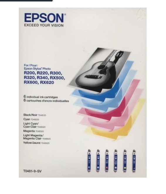 Epson 6 Pack Ink Cartridges Big Value T0481-9-SV 