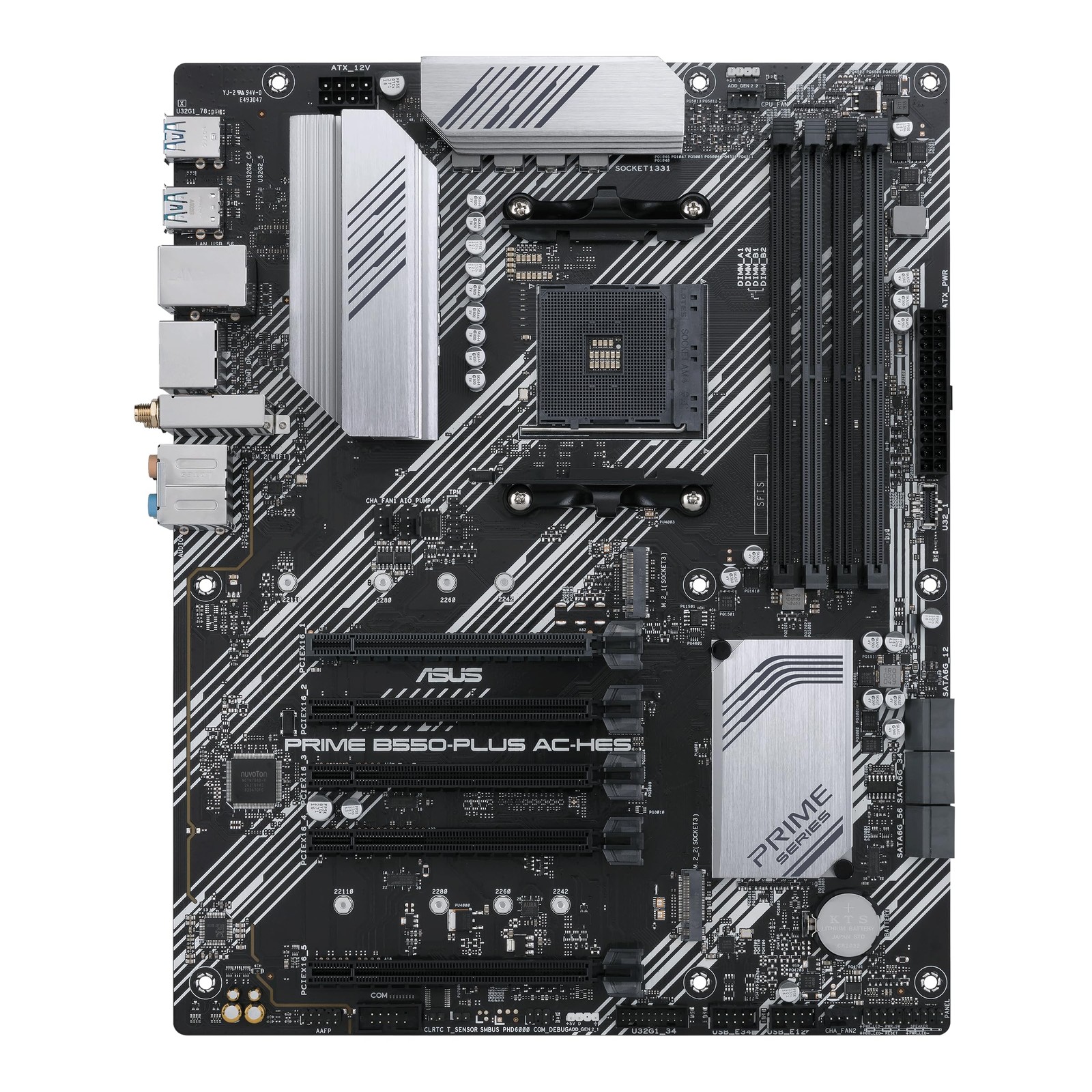ASUS Prime B550 Plus AC HES Motherboard AMD AM4 PCIe 4.0 WiFi 5 RGB Gaming