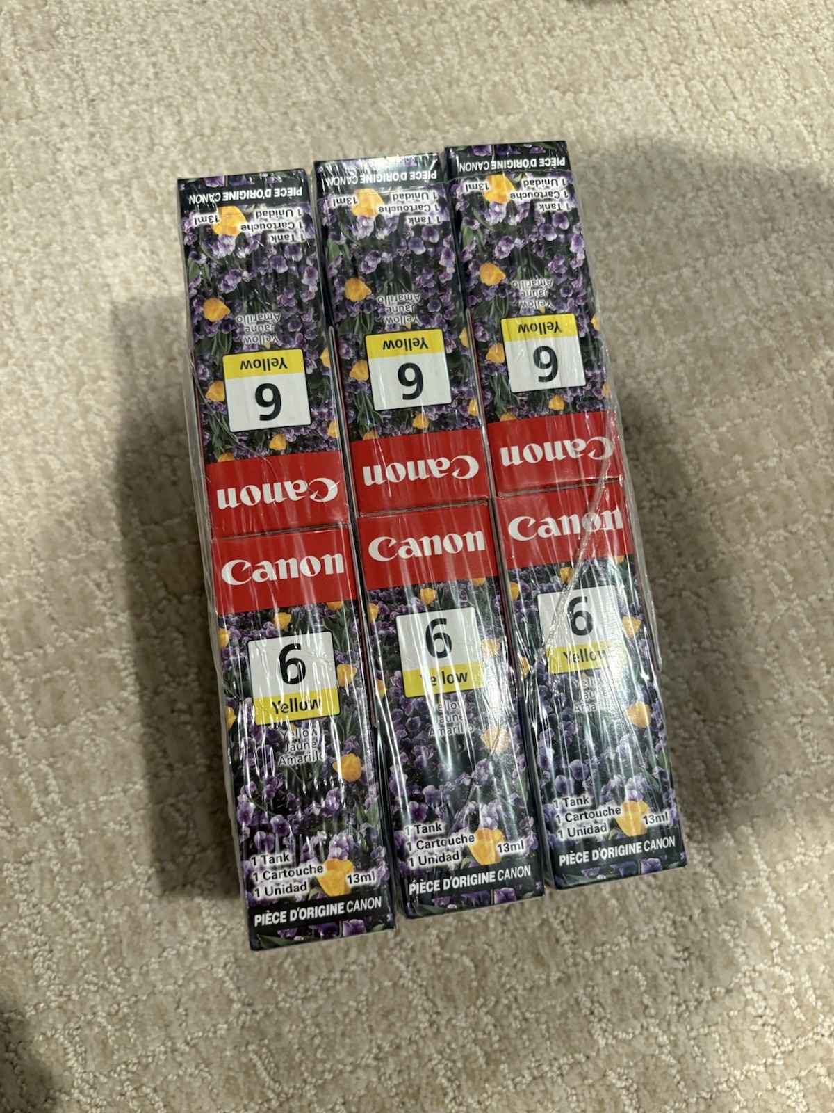 Genuine Canon Printer 6 Color Ink Cartridges BCI-6Y Yellow NEW
