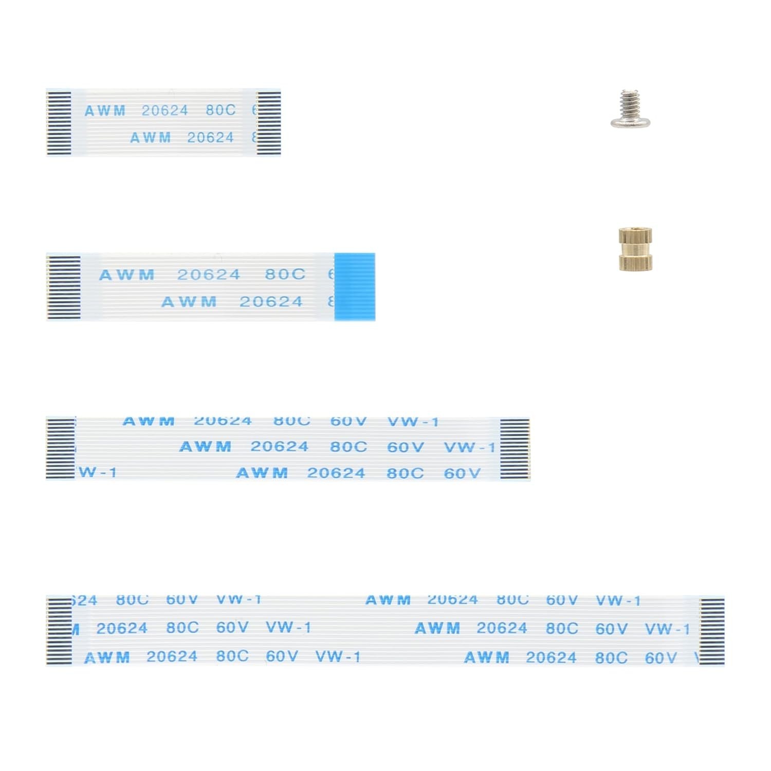 16Pin 0.5Mm Pitch Pcie FFC Ribbon Cable Set 30Mm/50Mm/80Mm for Raspberry Pi 5 & 