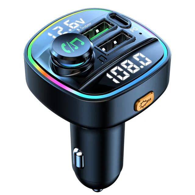 Bluetooth 5.0 Car Wireless FM Transmitter Adapter USB PD Charger AUX Hands LOT