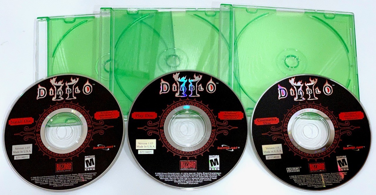 Diablo II by Blizzard CD-ROMs for Windows/Mac from 2000