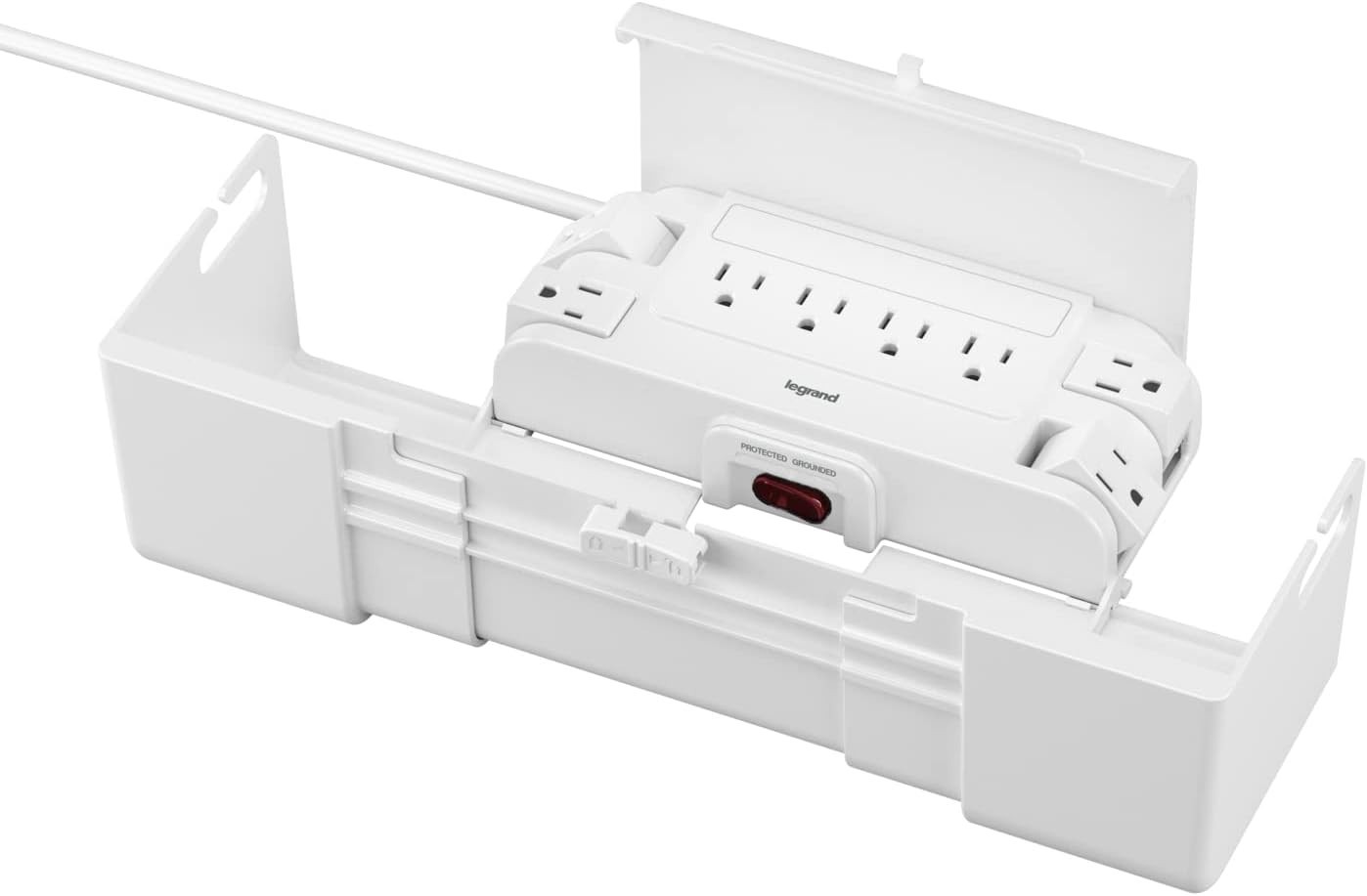 Legrand - Wiremold Cable Management Kit, White Cord Hider with Cable