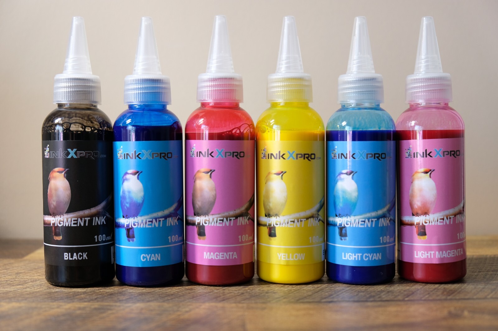 INKXPRO 6X100ml Professional UV/Water resistant Pigment ink for Epson Printers