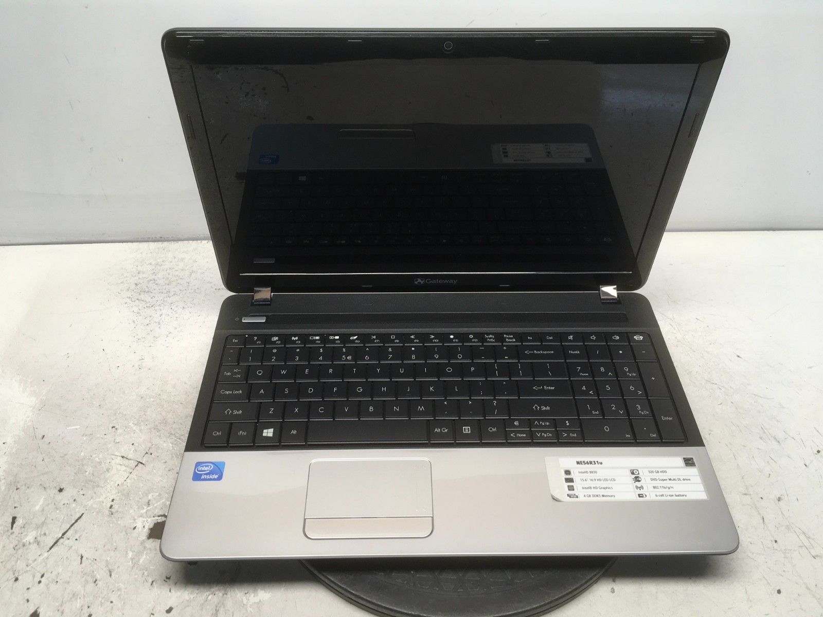Gateway NE56R31U Intel Celeron B830 1.8GHz 4 GB NO HDD No Batt