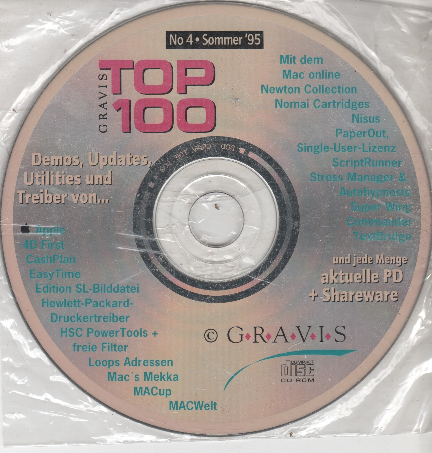 ITHistory SOFTWARE APPLE/ IBM (1995)  GRAVIS TOP 100 (Sommer 95)  German  CD OF