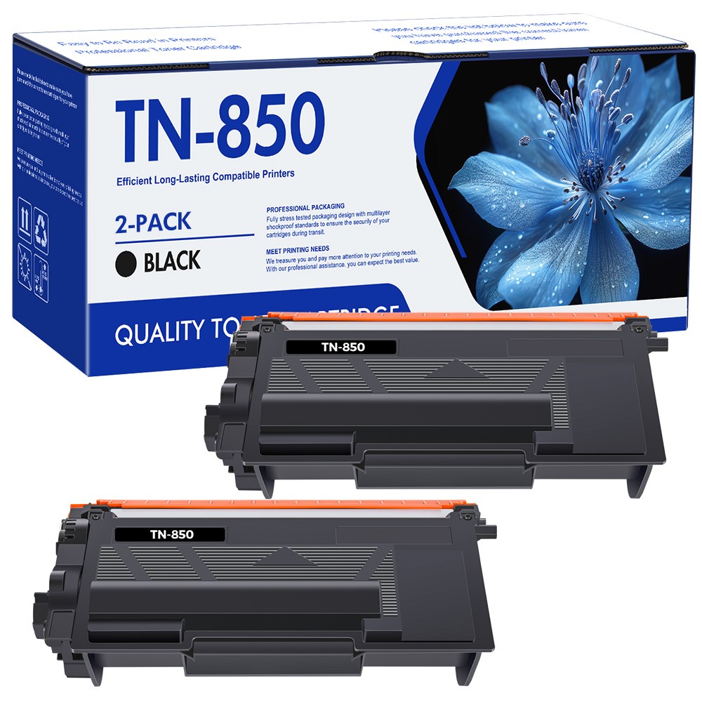 2x Black TN850 Laser Toner Compatible With Brother TN-850 HL-L6400DW HL-L6400DWT