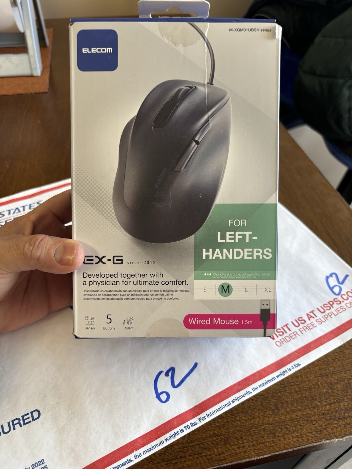 Elecom EX-G LEFT HANDED Trackball Mouse 2.4 GHz USB Wired