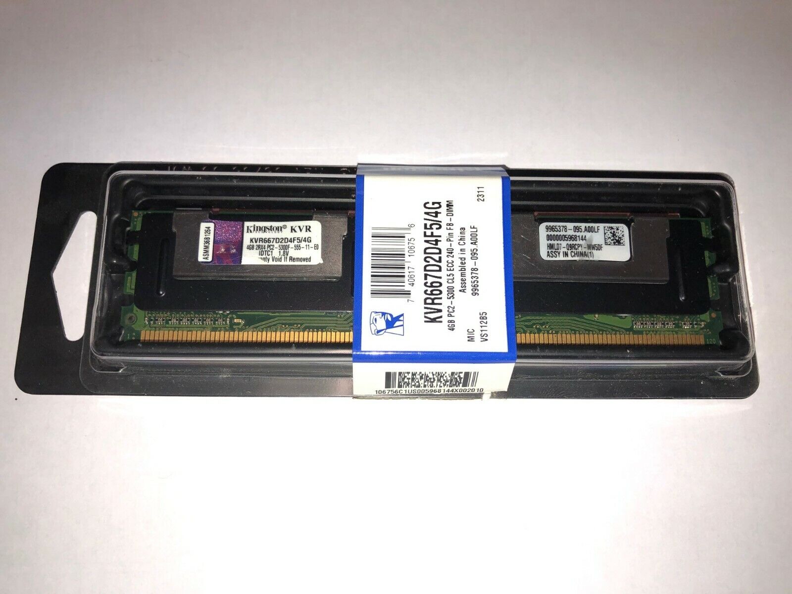 Kingston PC2 5300 4 GB DIMM 667 MHz DDR2 SDRAM Memory (KVR667D2D4F5/4G) SERVER 