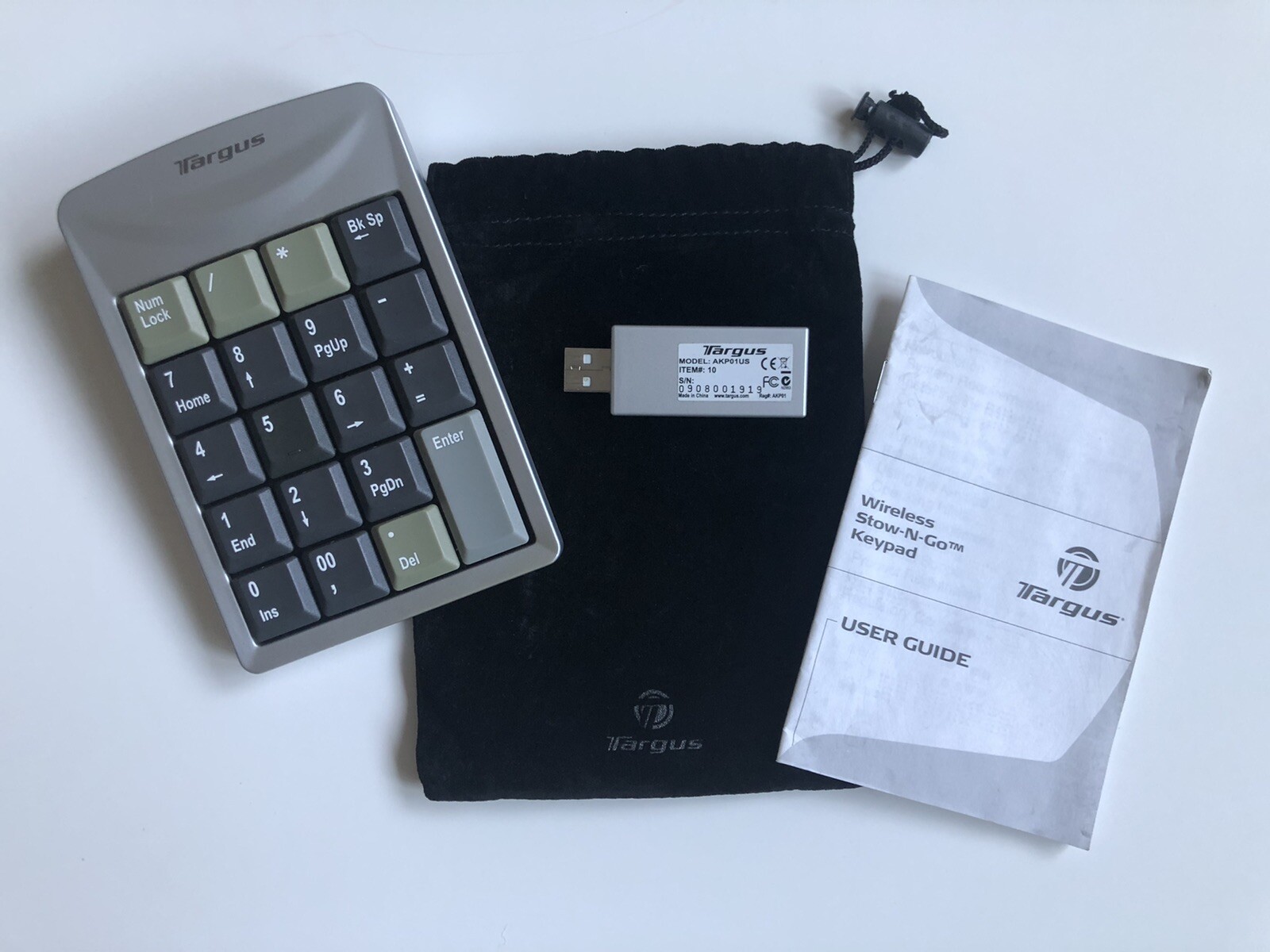 Targus Wireless 10 Keypad Stow n Go Numeric Accounting Number Pad AKP01US